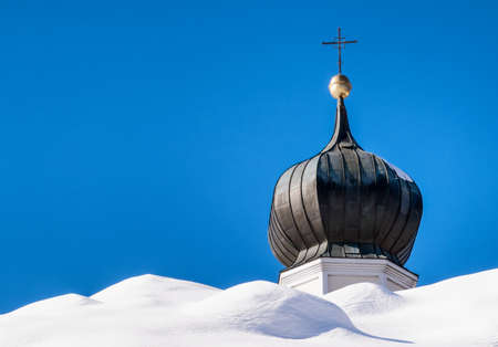 old church at the jachenau - bavariaの写真素材