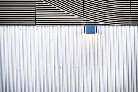 corrugated wall at a new building - nice background with copy space