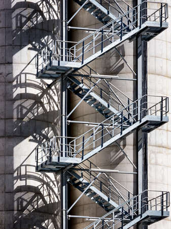 modern emergency exit at a towerの写真素材