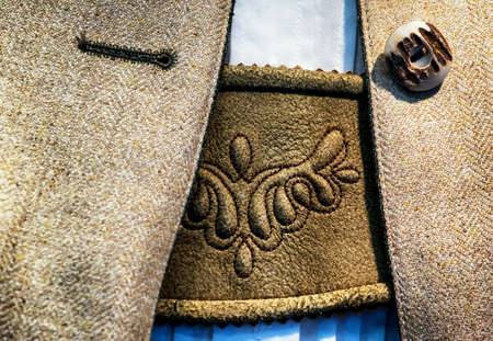 part of a typical old bavarian trachtの写真素材