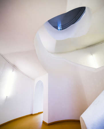 modern spiral staircase - indoors - photoの写真素材