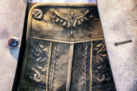 part of a typical old bavarian trachtの写真素材