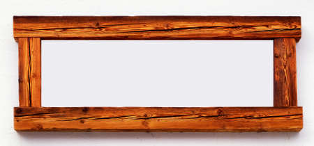 old wooden picture frame - space for textの写真素材