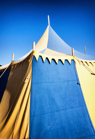 old tent at a festivalの写真素材