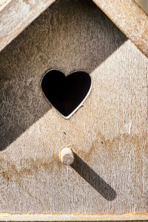 nice wooden bird house - closeupの写真素材