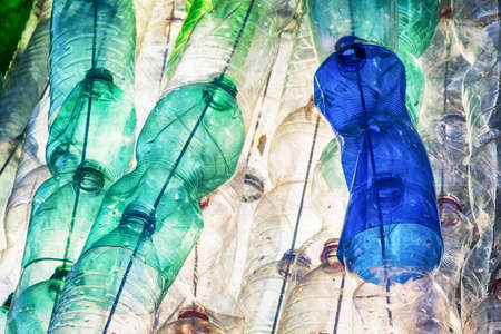 large group of empty plastic bottles