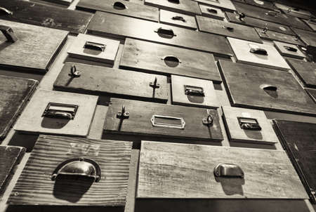old filing cabinet - front view