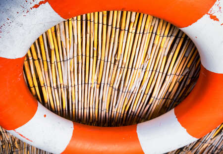 lifebelt at a fishing hut