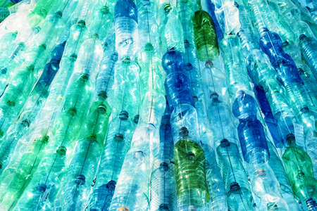large group of empty plastic bottles