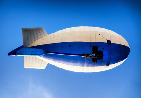 ROTTACH, GERMANY - FEB 27: blimp at the european hot air airship championship on feb 27, 2016 in...