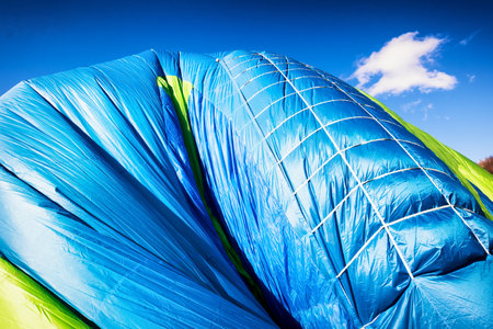 ROTTACH, GERMANY - FEB 27: blimp at the european hot air airship championship on feb 27, 2016 in rottach, germanyのeditorial素材