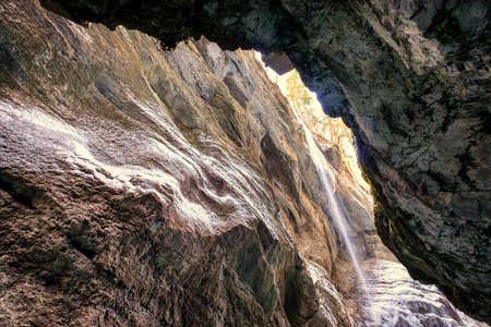 famous partnachklamm in garmisch-partenkirchen - bavaria - germanyの写真素材