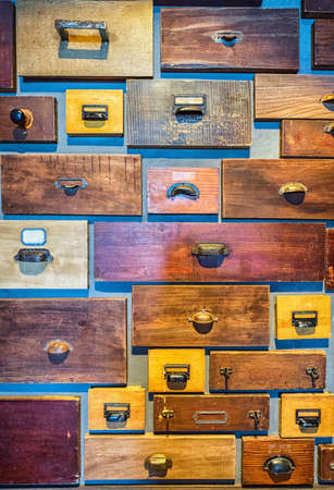 old filing cabinet - front viewの写真素材