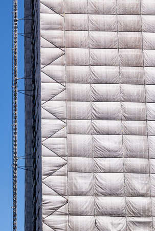 modern scaffolding at a construction siteの写真素材