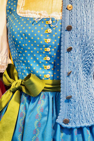 part of a typical bavarian dirndlの写真素材