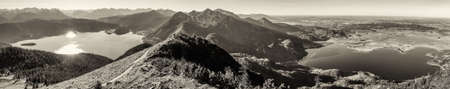 view from famous jochberg - bavaria - germany