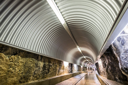 old tunnel at an underpassのeditorial素材