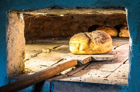 making bread - vintage - old bakeryの写真素材