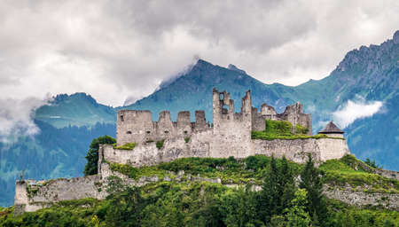 ehrenberg ruin near reutte - austriaの写真素材