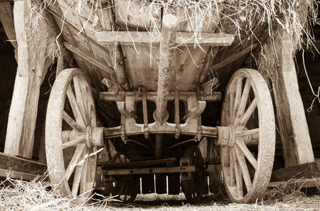 old cart at a farmの写真素材