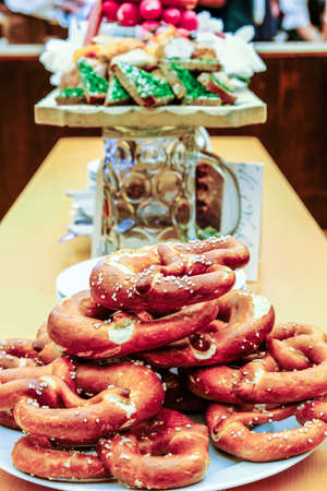 typical meal at the oktoberfest in munichの写真素材