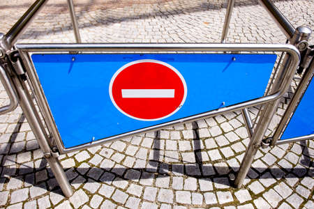 security barriers in a row - closeup - photo