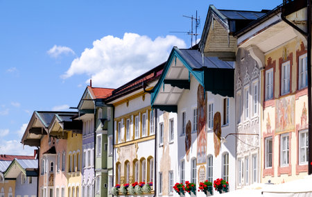 old town of the famous village bad toelz in bavaria - germanyのeditorial素材
