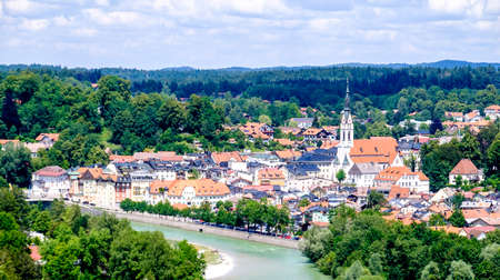 old town of the famous village bad toelz in bavaria - germany
