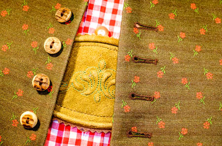 part of a typical bavarian clothing (lederhose - krachlederne)の写真素材