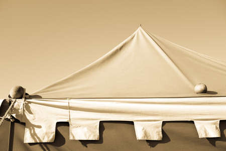 old tent at a festivalの写真素材