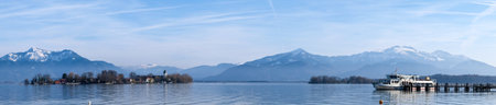 famous chiemsee lake in bavaria - germany