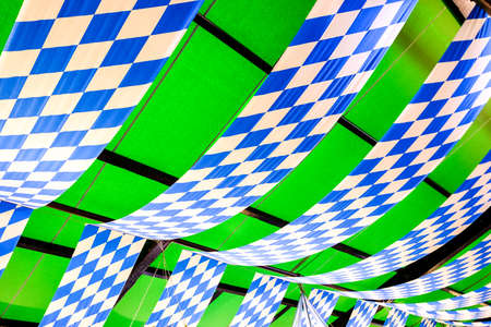 typical decoration at a oktoberfest tent in munich - germany