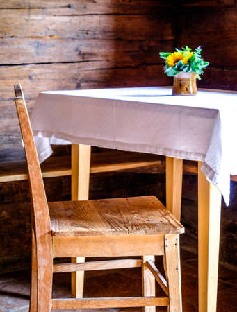 old chair at a farmの写真素材