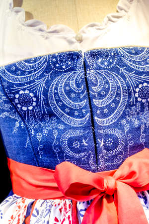 part of a typical bavarian dirndlの写真素材