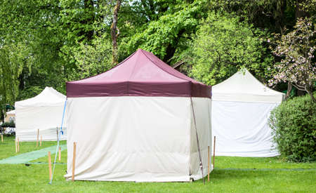 small tent at a parkの写真素材
