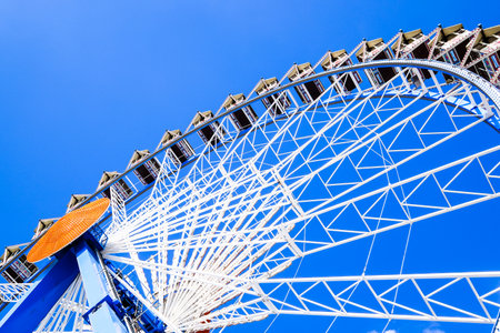 famous ferris wheel at the oktoberfest in munich - germanyのeditorial素材