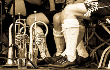 part of a typical bavarian musicanの写真素材