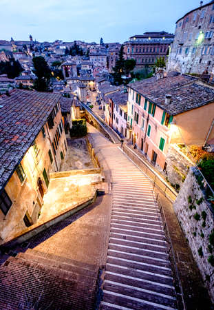 old town of perugia - italyの写真素材