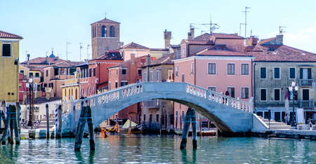 old town of chioggia in italyの写真素材