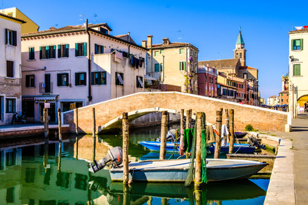 old town of chioggia in italyのeditorial素材