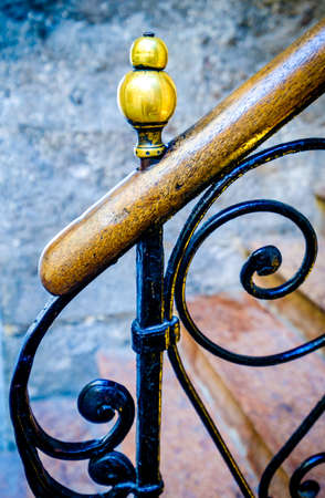 old staircase at a historic buildingの写真素材
