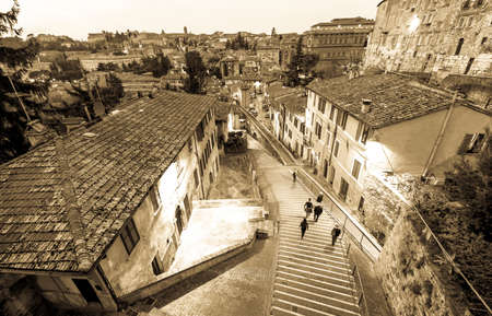 old town of perugia - italyの写真素材