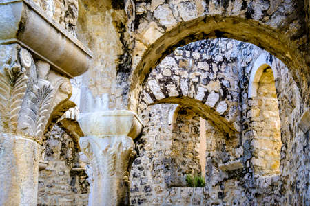 old archs and columns - nice backgroundの写真素材
