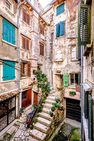 old town of rovinj - croatiaの写真素材