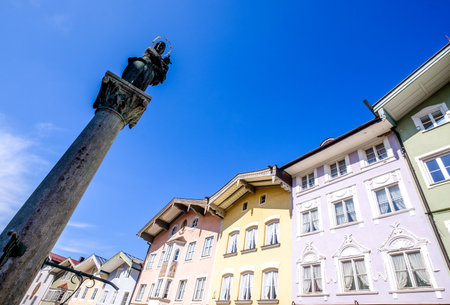 famous old town of bad toelz - bavariaのeditorial素材