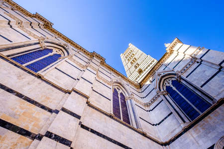 Cattedrale di Santa Maria Assunta - in Siena - italyの写真素材