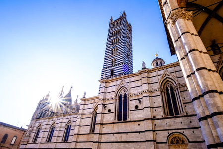 Cattedrale di Santa Maria Assunta - in Siena - italyのeditorial素材
