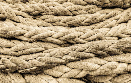 old ropes - closeup - photo - nice backgroundの写真素材