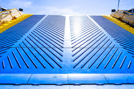 part of a modern car ferryの写真素材