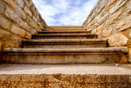 old steps at a historic building